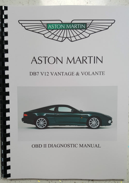 ASTON MARTIN DB7 V12 VANTAGE 99-03 OBD II DIAGNOSTIC MANUAL REPRINTED