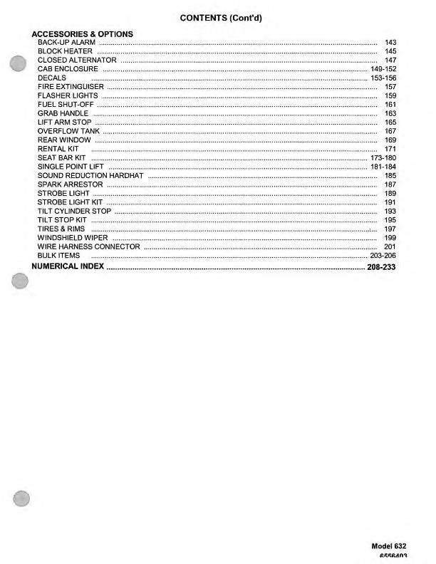 BOBCAT 632 PARTS MANUAL REPRINTED COMB BOUND