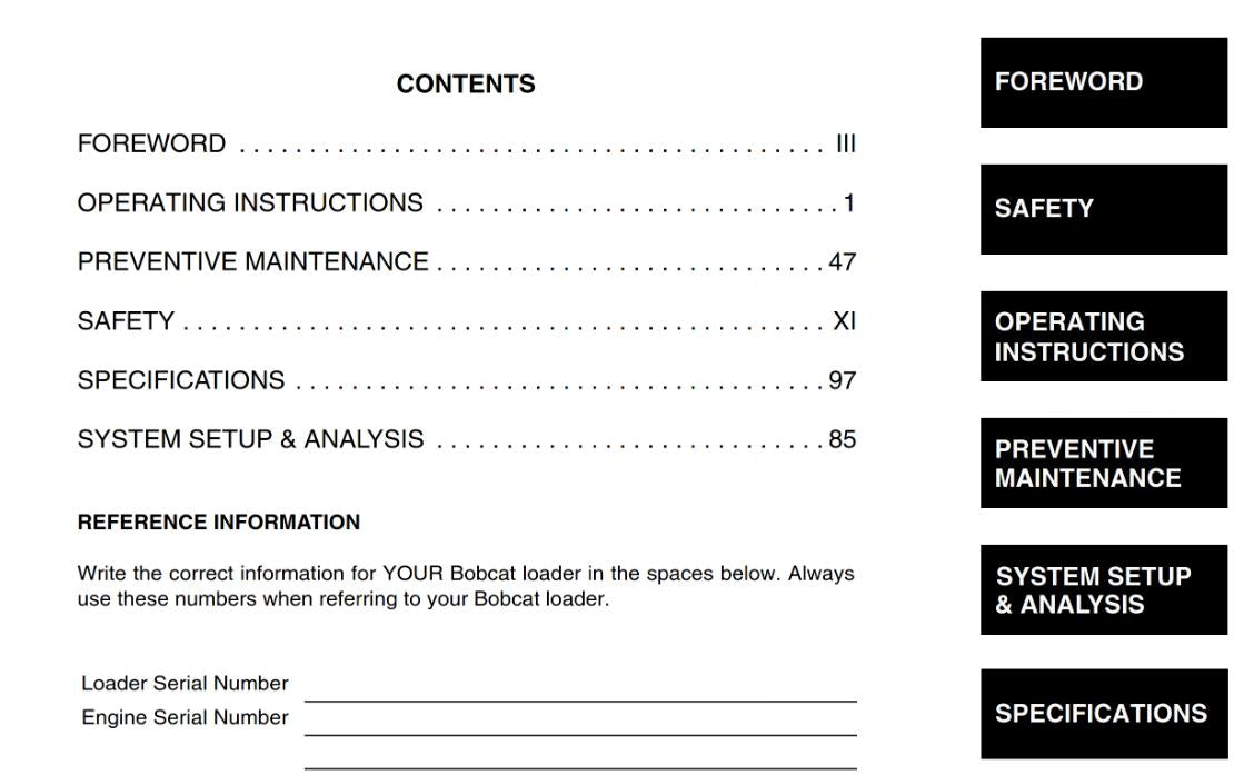 BOBCAT S150 OPERATION & MAINTENANCE MANUAL REPRINTED COMB BOUND