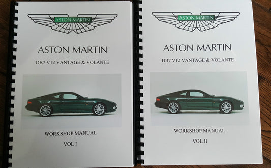 ASTON MARTIN DB7 V12 VANTAGE  & VOLANTE WORKSHOP  MANUAL 99-04 REPRINTED
