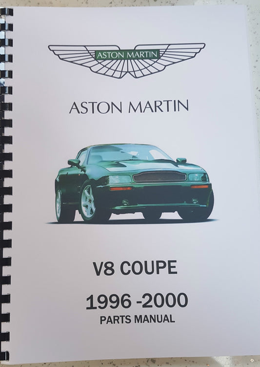 ASTON MARTIN V8 COUPE 1996-2000 PARTS MANUAL REPRINTED A4 COMB BOUND 280 PAGES
