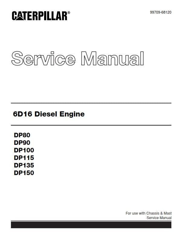 CATERPILLAR CAT 6D16 DIESEL ENGINE SERVICE MANUAL REPRINTED 2011 EDITION