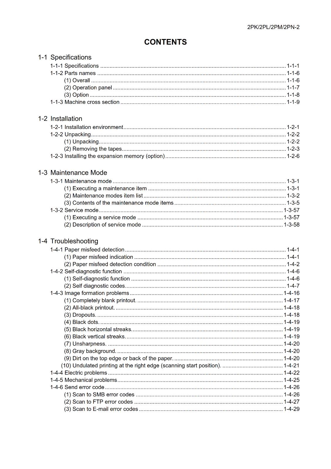 KYOCERA ECOSYS M2030DN M2530DN M2035DN M2535DN PRINTER SERVICE MANUAL REPRINTED