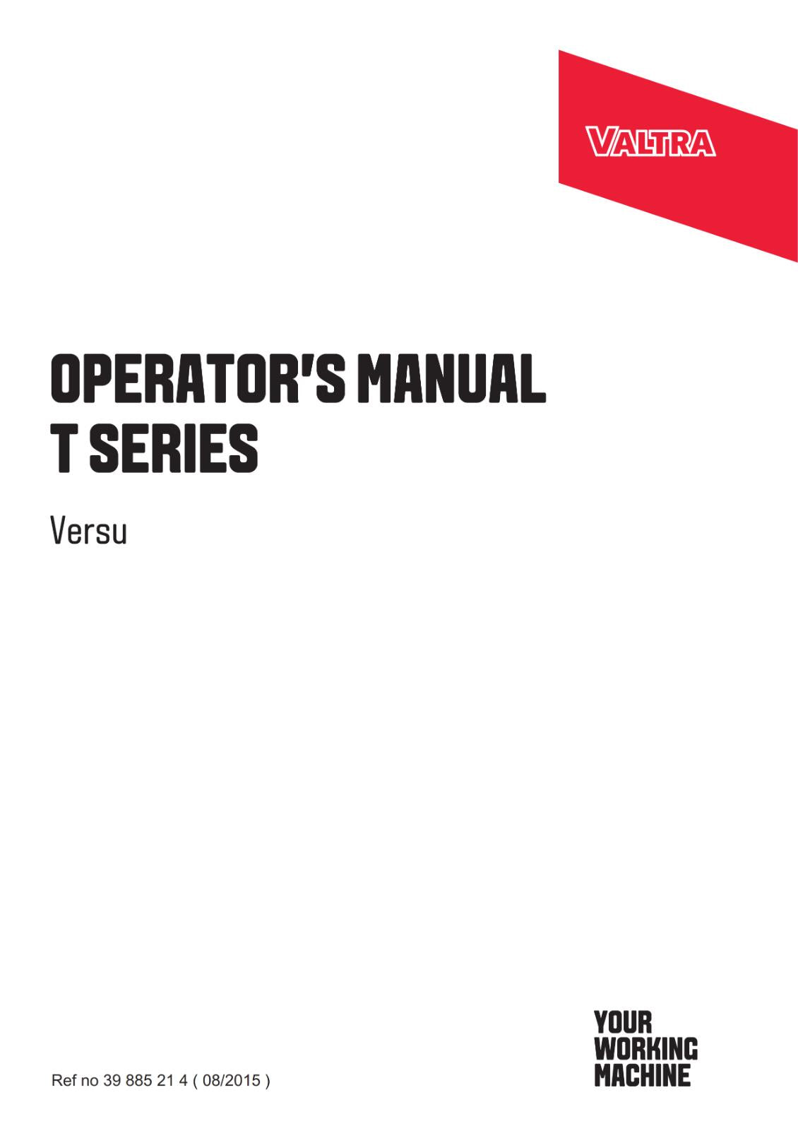 VALTRA T144 T154 T174E T194 T214 T234 VERSU OPERATORS MANUAL REPRINT COMB BOUND