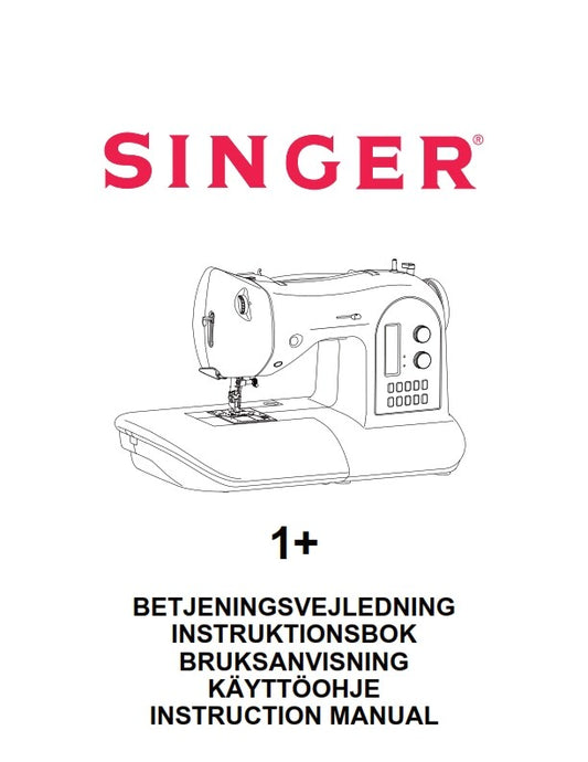 SINGER 1+  (1 PLUS) INSTRUCTION MANUAL REPRINTED COMB BOUND