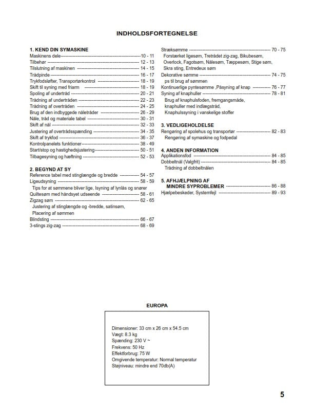 SINGER 1+  (1 PLUS) INSTRUCTION MANUAL REPRINTED COMB BOUND