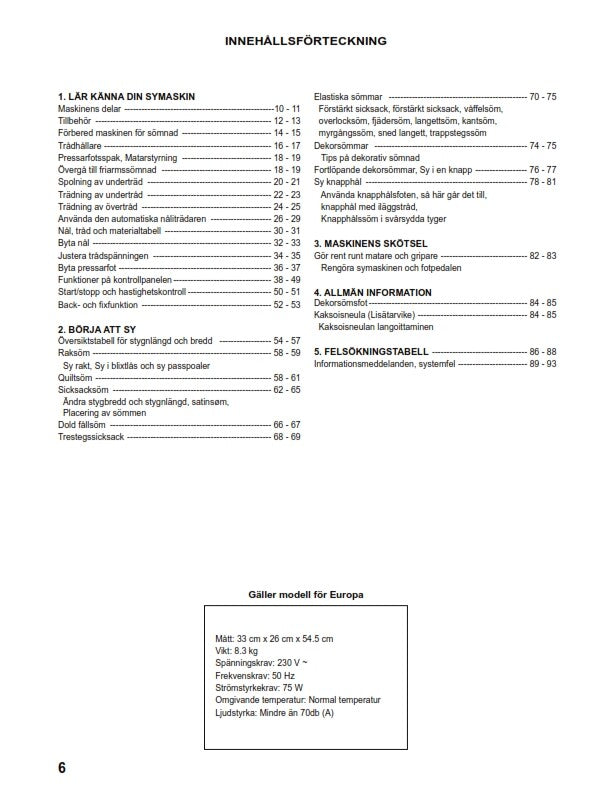 SINGER 1+  (1 PLUS) INSTRUCTION MANUAL REPRINTED COMB BOUND