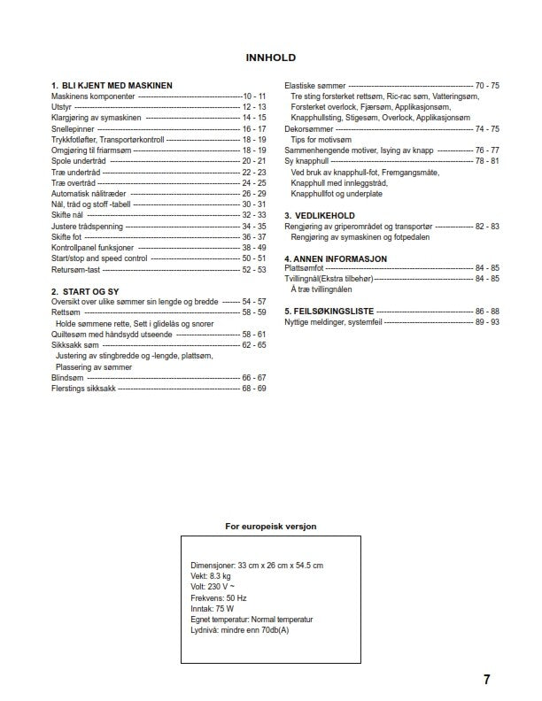 SINGER 1+  (1 PLUS) INSTRUCTION MANUAL REPRINTED COMB BOUND