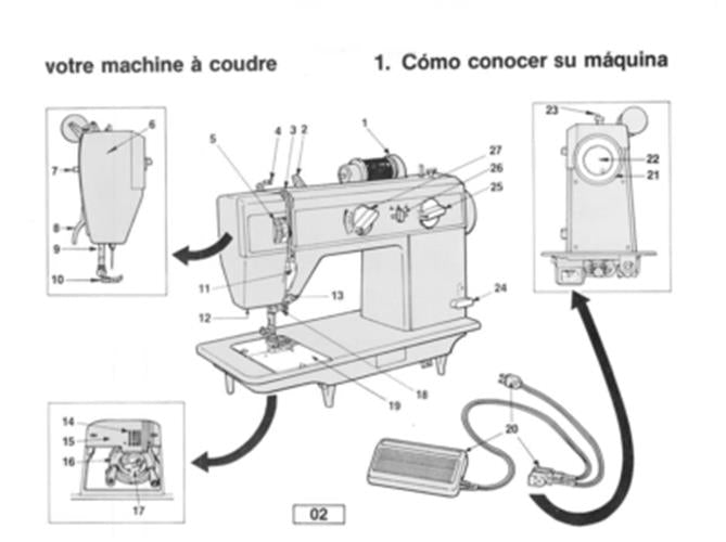 SINGER 02 / 22 INSTRUCTION MANUAL REPRINTED COMB BOUND
