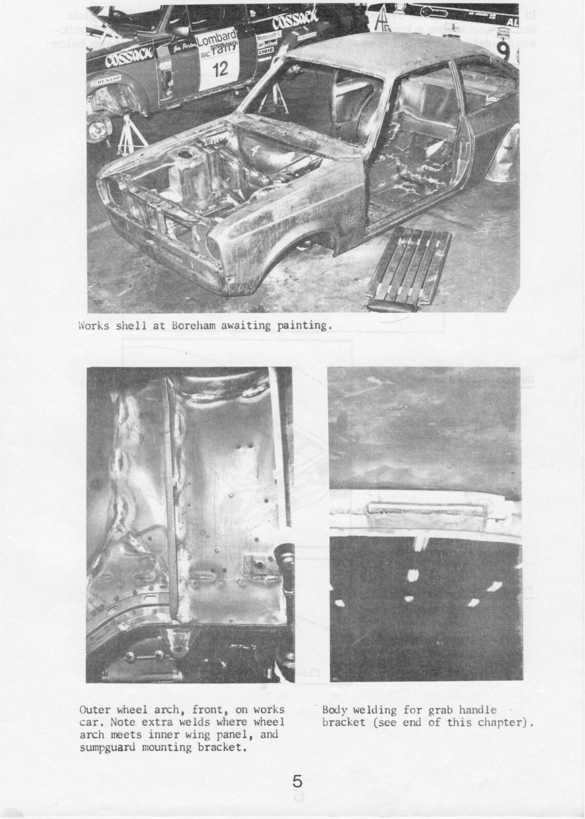 FORD ESCORT MARK 1 AND MARK 2 RALLY PREPARATION MANUAL REPRINTED COMB BOUND