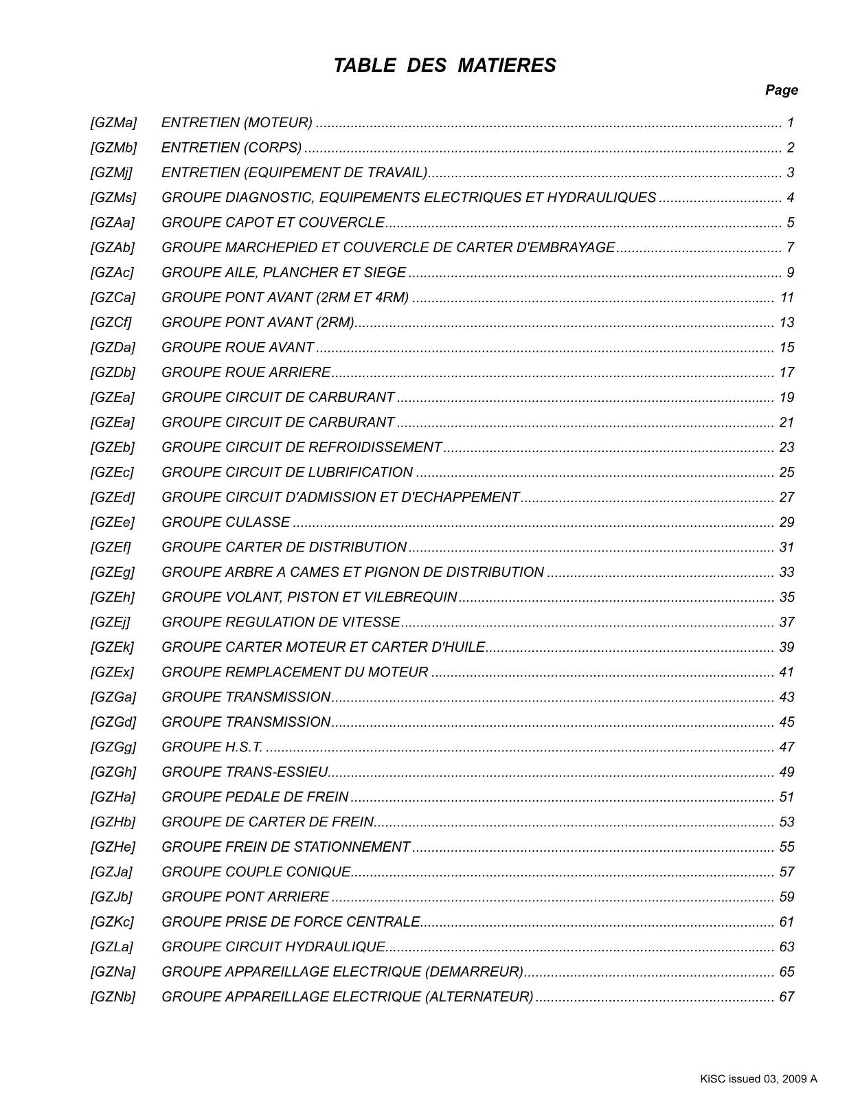 KUBOTA ZD326-EU FRS FLAT RATE SCHEDULE REPRINTED 2009 COMB BOUND