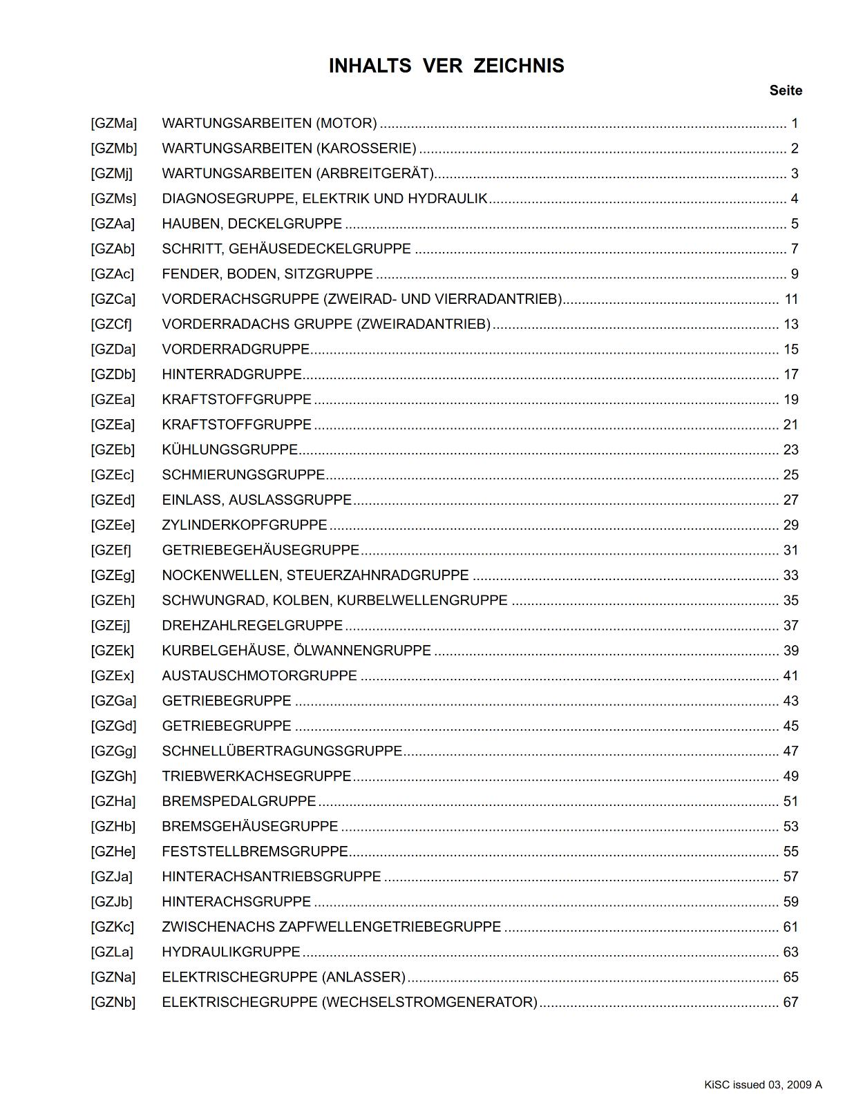 KUBOTA ZD326-EU FRS FLAT RATE SCHEDULE REPRINTED 2009 COMB BOUND