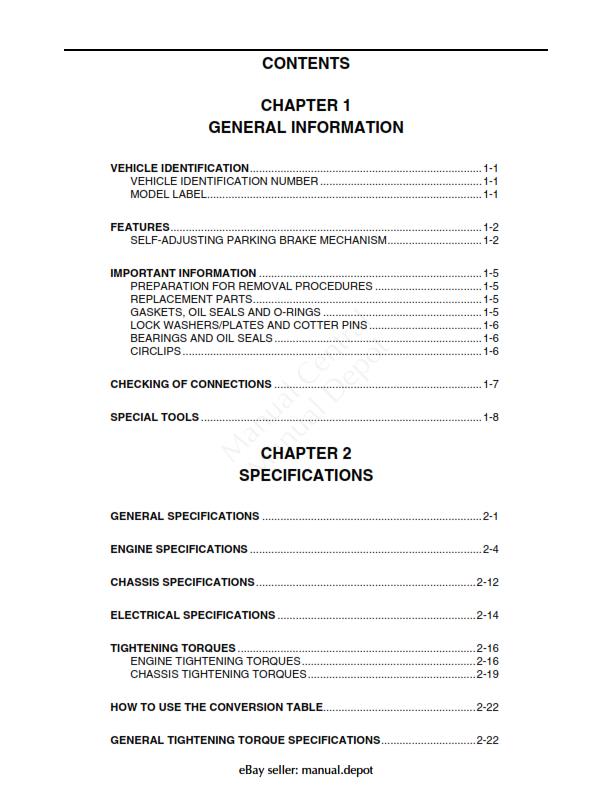 YAMAHA RHINO 660 2004- 2007 WORKSHOP SERVICE MANUAL REPRINTED COMB BOUND