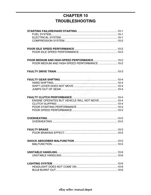 YAMAHA RHINO 660 2004- 2007 WORKSHOP SERVICE MANUAL REPRINTED COMB BOUND