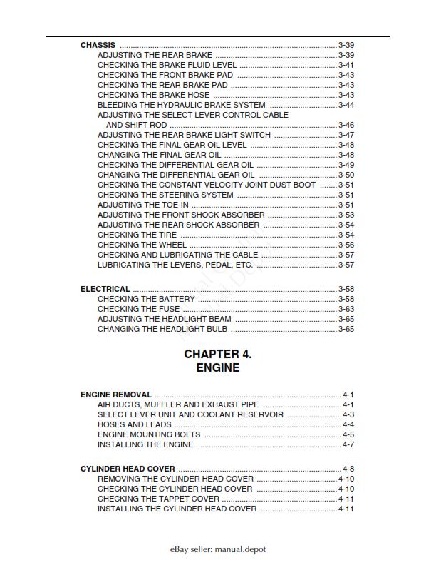 YAMAHA GRIZZLY 660 2002- 2008 WORKSHOP SERVICE MANUAL REPRINTED COMB BOUND