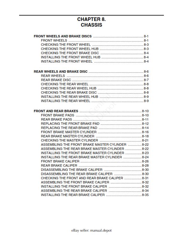 YAMAHA GRIZZLY 660 2002- 2008 WORKSHOP SERVICE MANUAL REPRINTED COMB BOUND