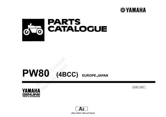 YAMAHA PW80 (4BCC) 2001 PARTS MANUAL REPRINTED COMB BOUND