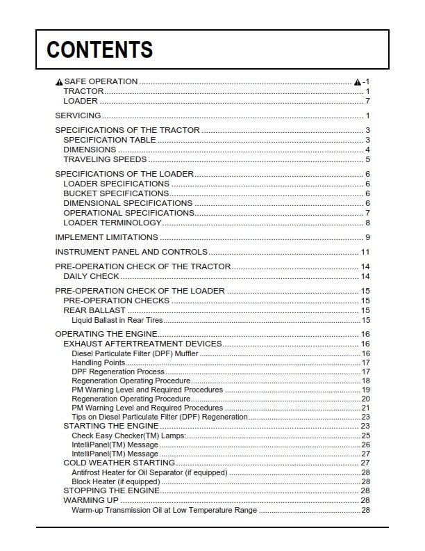 KUBOTA TRACTOR L47TL M62TL OPERATOR MANUAL 2015 REPRINTED COMB BOUND