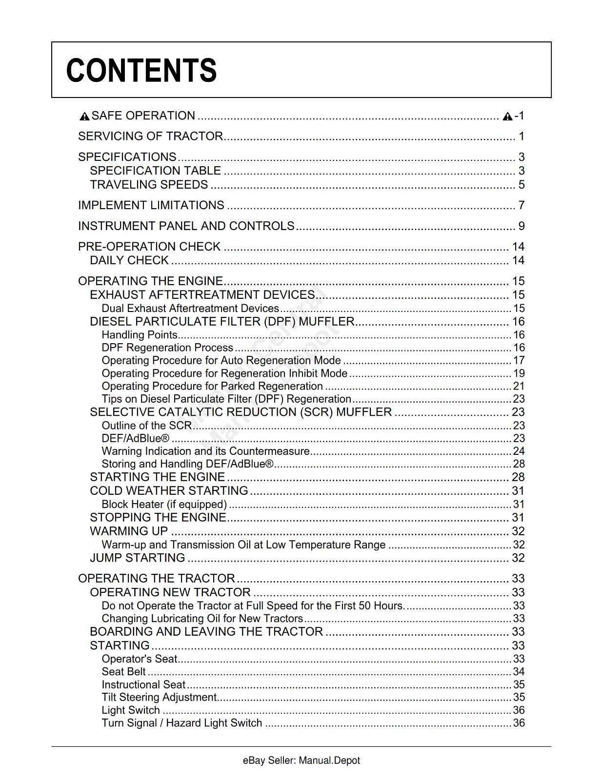 KUBOTA TRACTOR M5-091 M5-111 OPERATORS MANUAL REPRINT COMB BOUND 2015