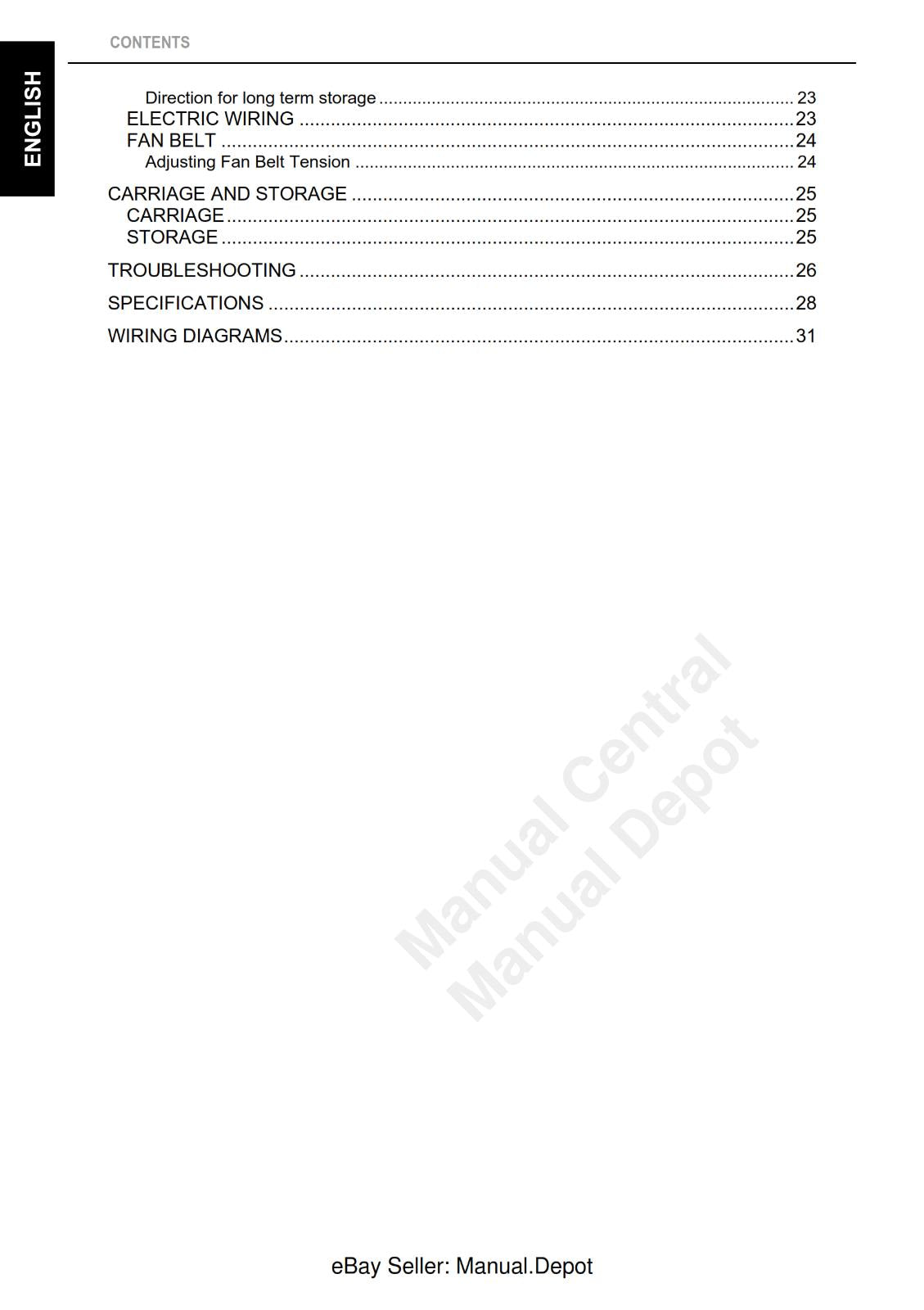 KUBOTA M-E3 D1503 D1703 D1803 V2003 V2203 V2403 V2403 OPERATOR MANUAL REPRINTED