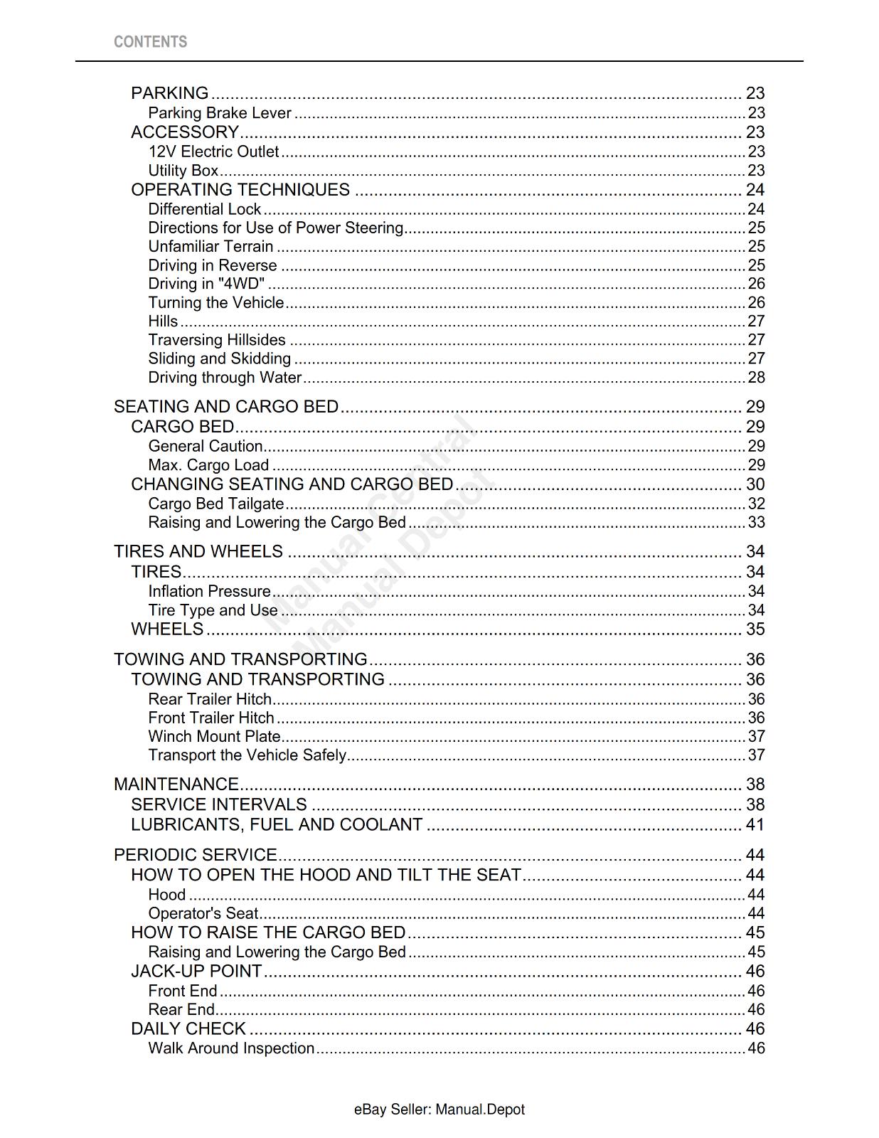 KUBOTA UTILITY VEHICLE RTV1140 CPX OPERATOR MANUAL REPRINTED 2009 EDITION