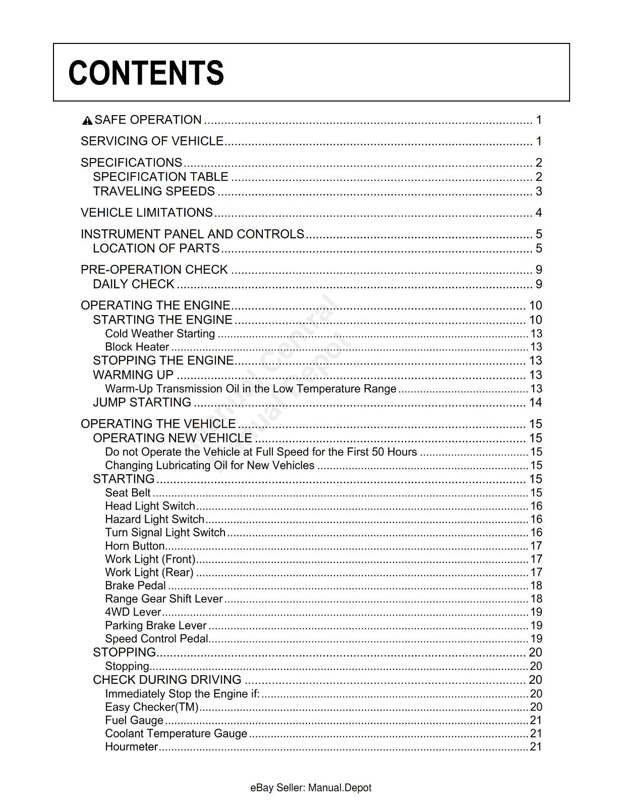 KUBOTA UTILITY VEHICLE RTV900 OPERATOR MANUAL REPRINTED 2009 EDITION