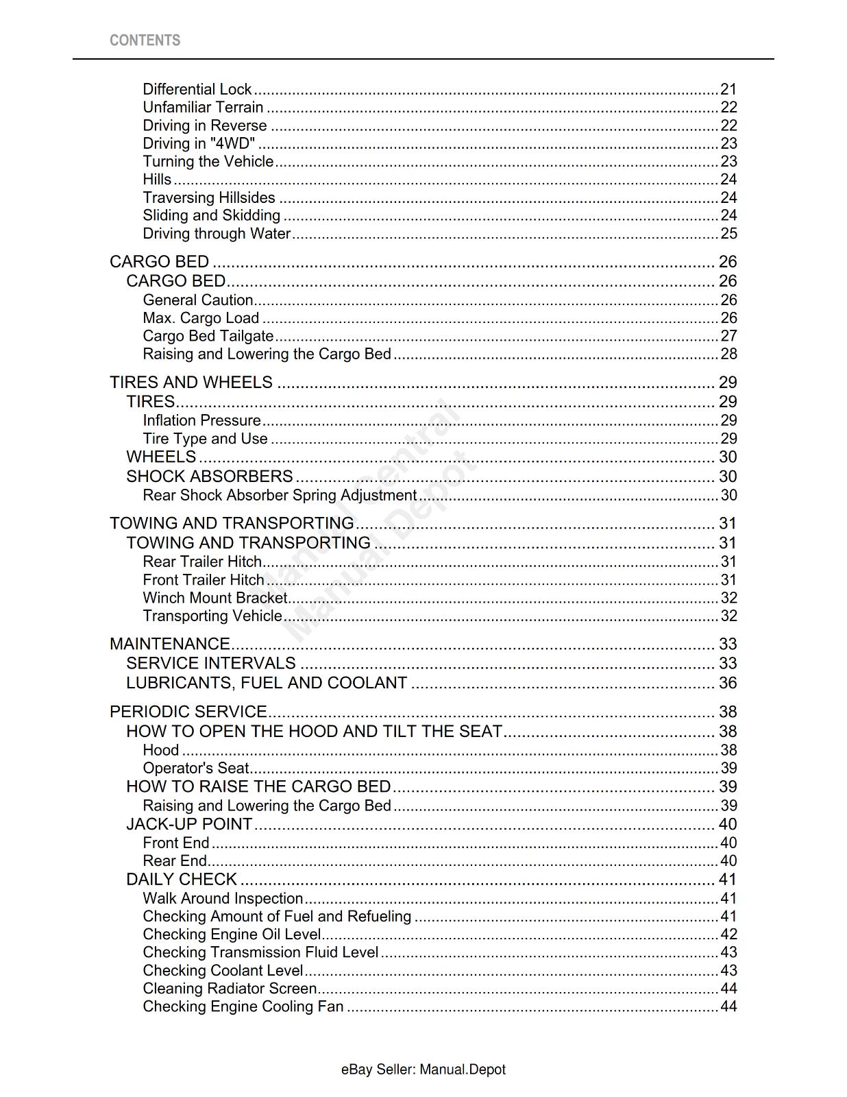 KUBOTA UTILITY VEHICLE RTV500 OPERATOR MANUAL REPRINTED 2008 EDITION