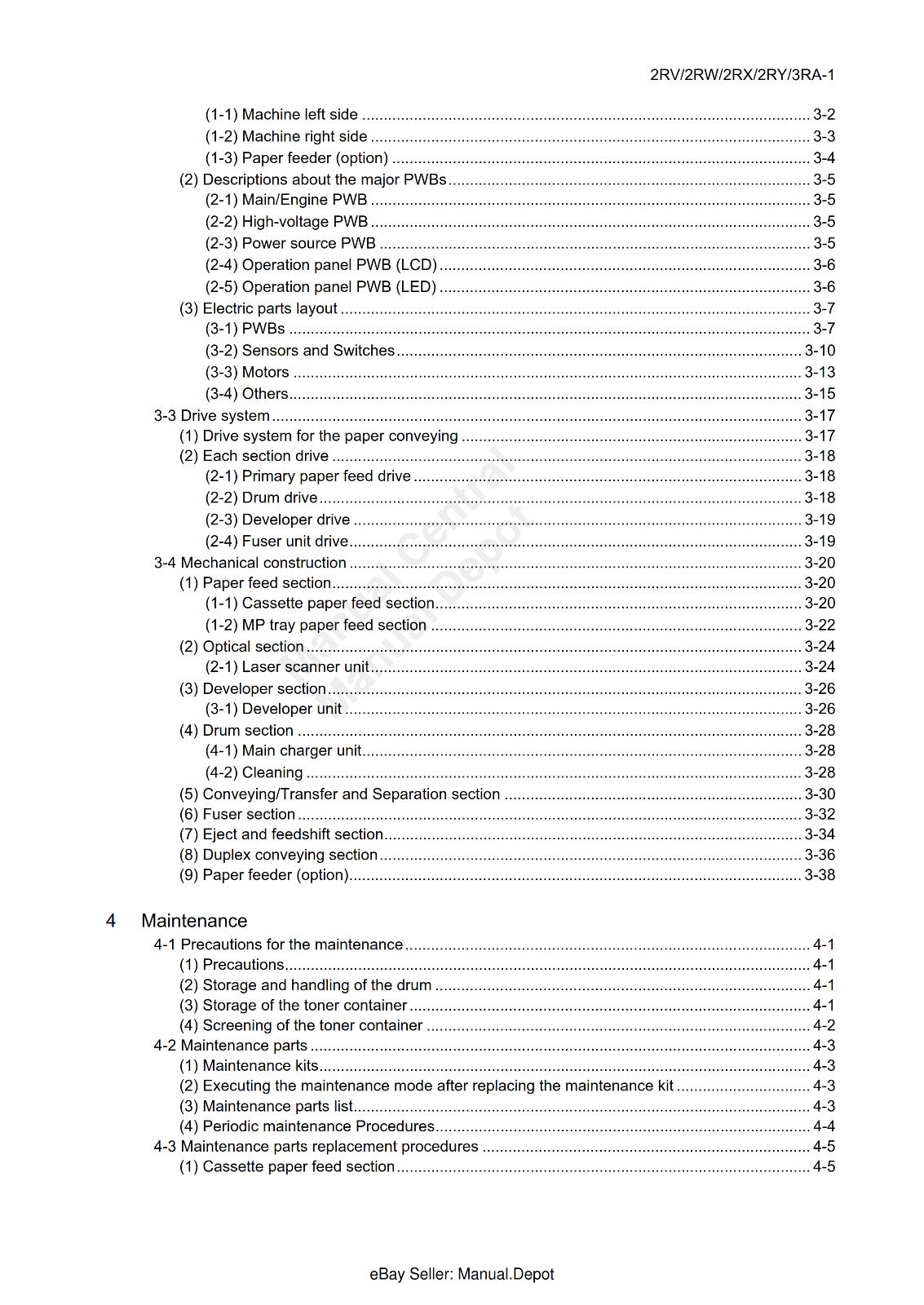 KYOCERA ECOSYS P2235DN P2235DW P2040DN P2040DW PF-1100 SERVICE MANUAL REPRINTED