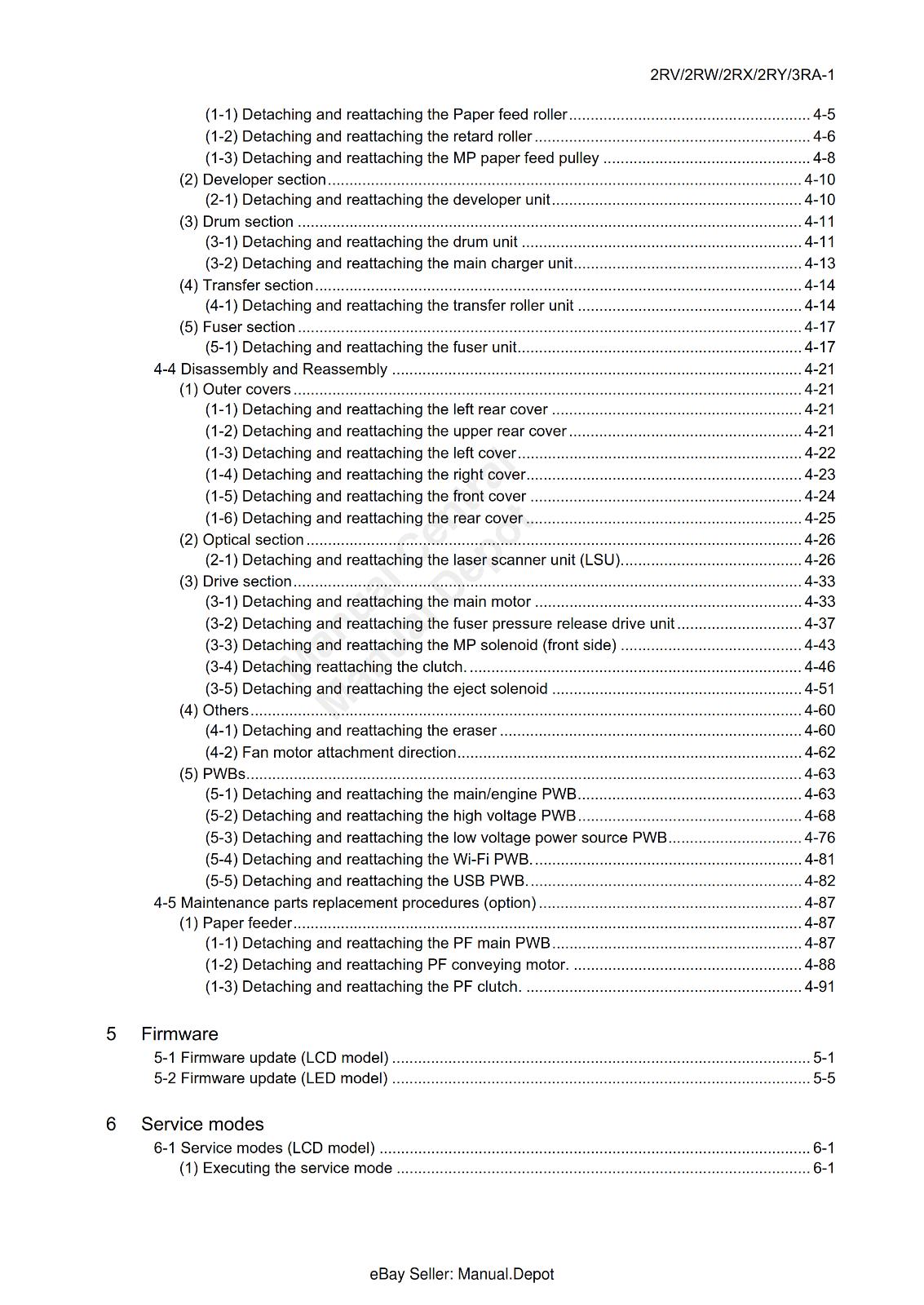 KYOCERA ECOSYS P2235DN P2235DW P2040DN P2040DW PF-1100 SERVICE MANUAL REPRINTED