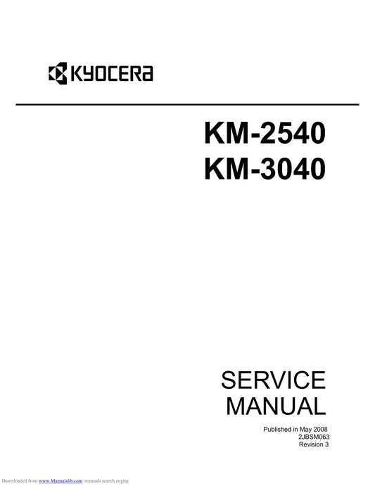 KYOCERA KM-2540 KM-3040 PRINTER SERVICE WORKSHOP  MANUAL REPRINTED COMB BOUND