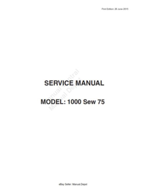 ELNA 1000 SEW 75 SERVICE MANUAL REPRINTED COMB BOUND