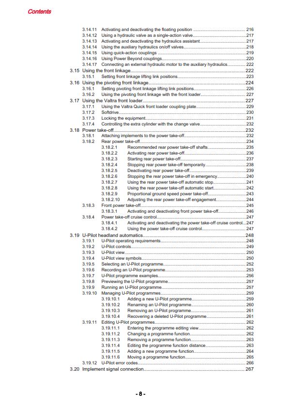 VALTRA N3 SERIES DIRECT N123 D, N143 D, N163 D OPERATOR MANUAL REPRINT 2013