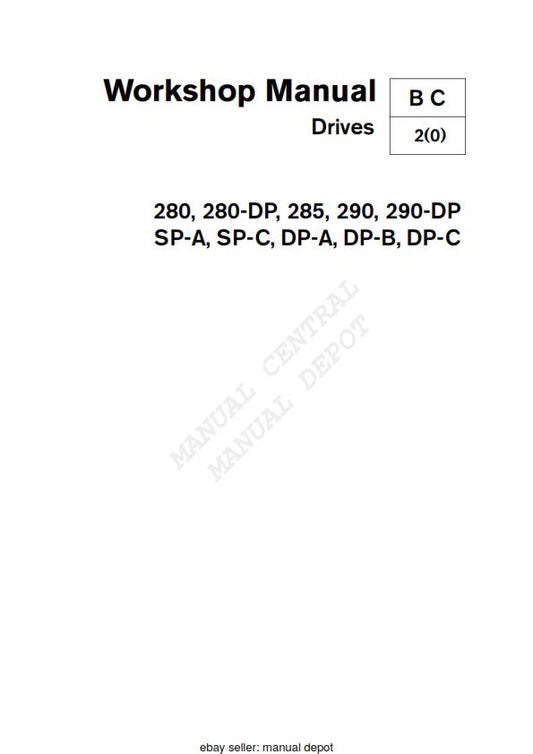 VOLVO PENTA DRIVES 280 285 290 SP-A SP-C DP-A DP-B DP-C WORKSHOP REPRINTED