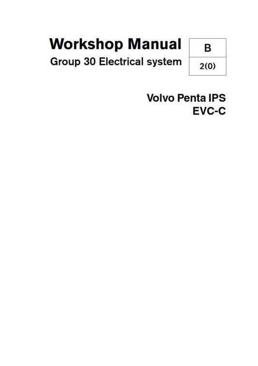 VOLVO PENTA IPS 350 400 500 600 D4-260D D6-310D D6-370D D6-435D ELECTRICAL PRINT