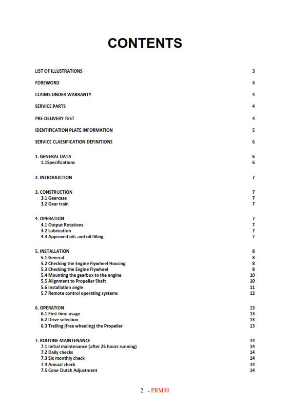 PRM90D WORKSHOP MANUAL REPRINTED COMB BOUND NOV 2016 EDITION