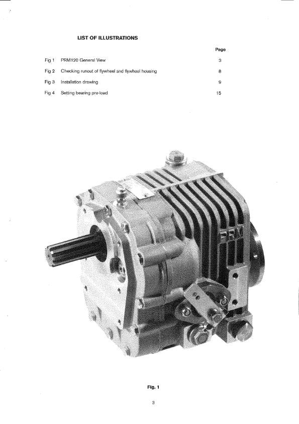 PRM120 MARINE GEARBOX WORKSHOP MANUAL REPRINTED COMB BOUND JUL 1999 EDITION