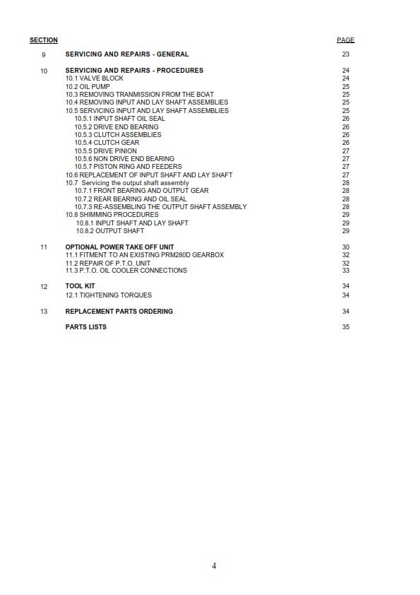 PRM 280D 280DP 280C 280CP WORKSHOP MANUAL REPRINTED COMB BOUND APR 2019 EDITION