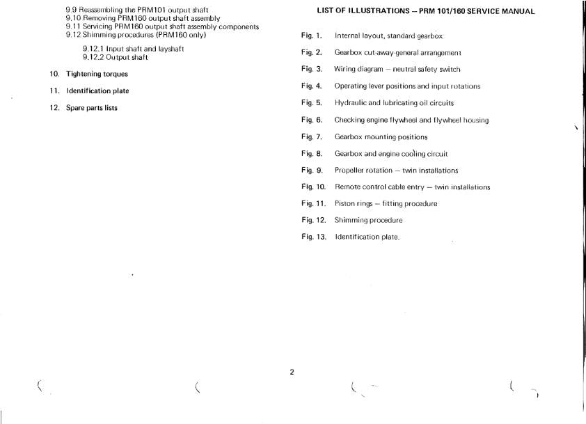 PRM101 PRM160 WORKSHOP MANUAL REPRINTED COMB BOUND