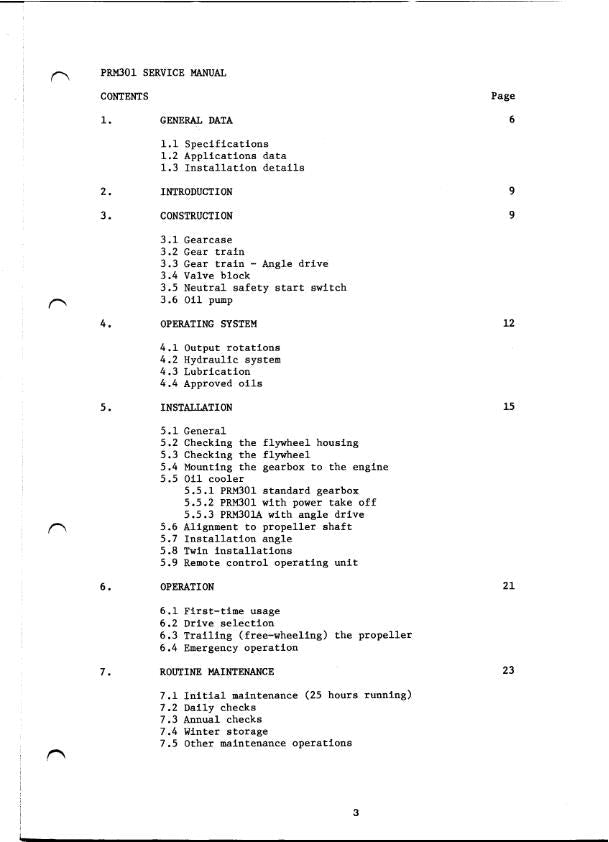 PRM 301 WORKSHOP MANUAL REPRINTED COMB BOUND