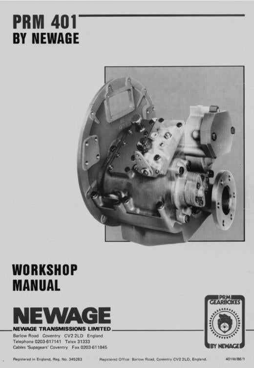 PRM 401 WORKSHOP MANUAL REPRINTED COMB BOUND