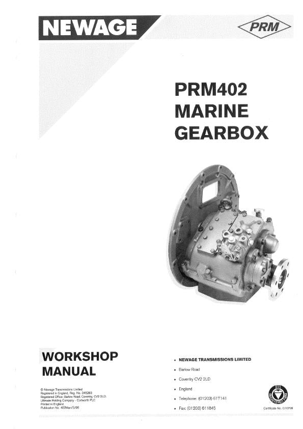 PRM 402 WORKSHOP MANUAL REPRINTED COMB BOUND