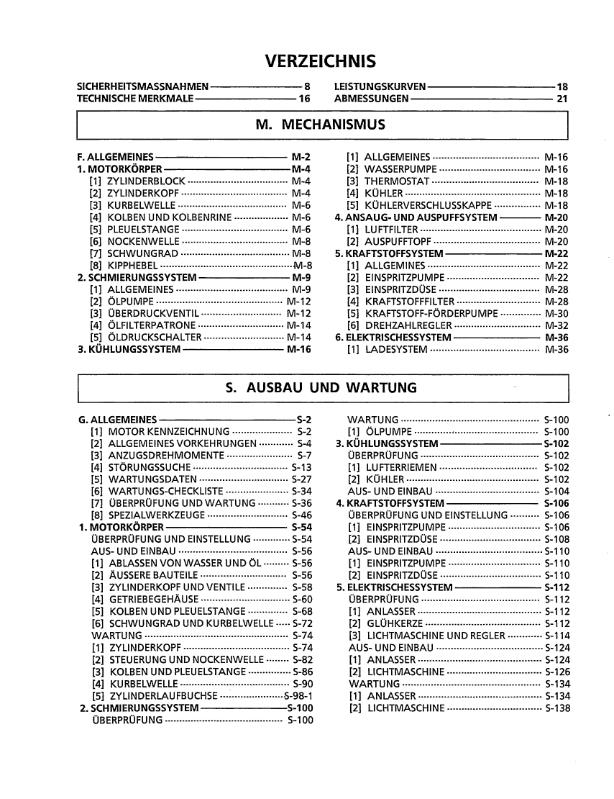 KUBOTA DIESEL ENGINE 92.4MM STROKE SERIES WORKSHOP MANUAL REPRINTED 1991
