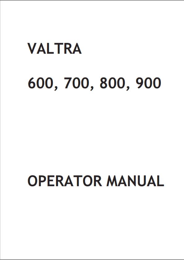 VALTRA 600 700 800 900 OPERATOR MANUAL REPRINT COMB BOUND 2002