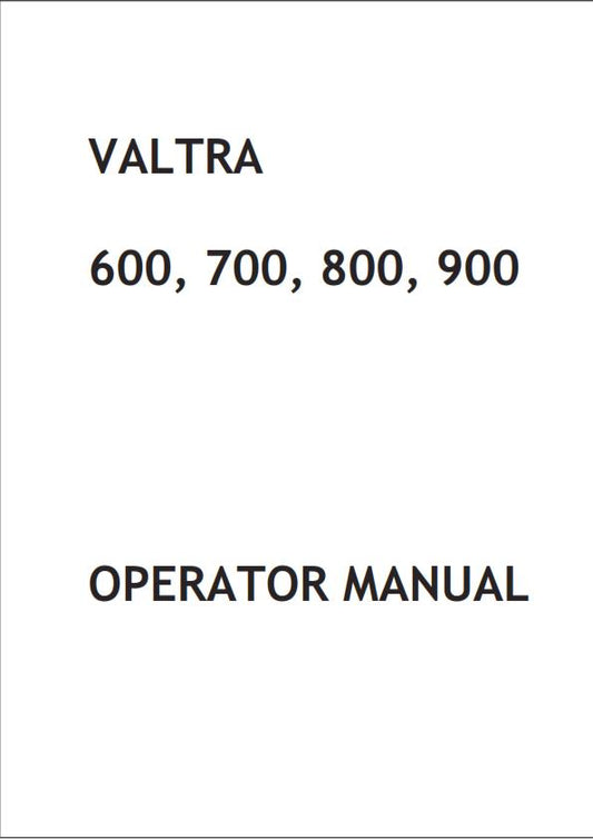 VALTRA 600 700 800 900 OPERATOR MANUAL REPRINT COMB BOUND 2002
