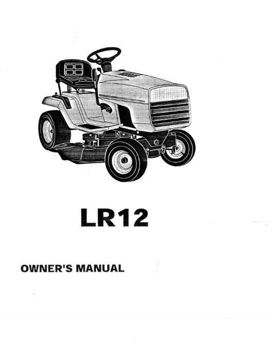 HUSQVARNA RIDE ON MOVER LR12 OWNERS MANUAL REPRINTED