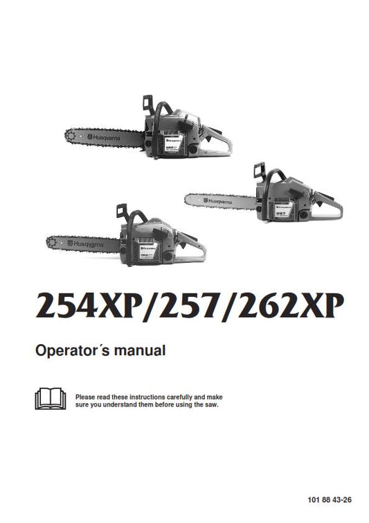 HUSQVARNA CHAINSAW 254XP 257 262XP OPERATOR MANUAL REPRINTED COMB BOUND