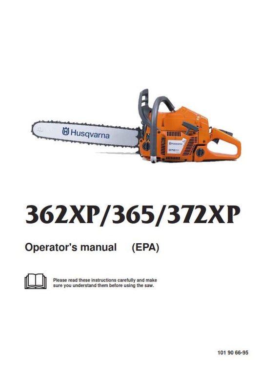HUSQVARNA CHAINSAW 362XP 365 372XP OPERATOR MANUAL REPRINTED COMB BOUND