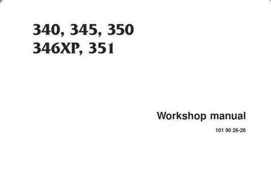 HUSQVARNA CHAINSAW 340 345 350 351 G 346 XP XPG WORKSHOP MANUAL REPRINTED