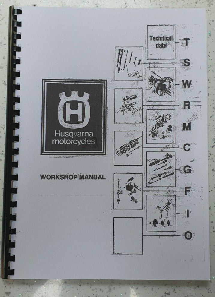 HUSQVARNA MOTORCYCLE 1973 TO 1979 ALL 2 STROKE WORKSHOP SERVICE MANUAL REPRINTED