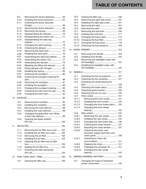 HUSQVARNA FE 450 FE 501 2019 REPAIR WORKSHOP SERVICE MANUAL REPRINTED COMB BOUND